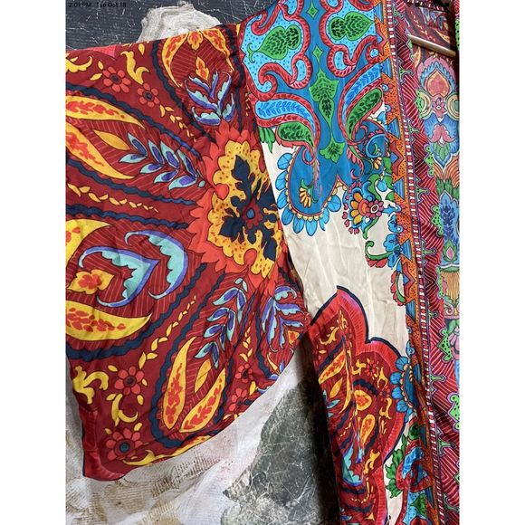 New Rag & Muffin Multi Print Bohemian Style Kimono One Size - Picture 7 of 7